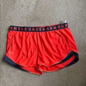 Under Armour Red Athletic Shorts